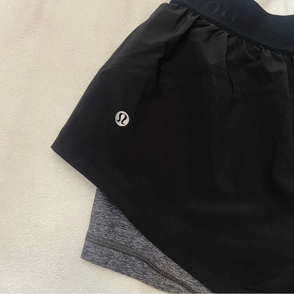 Lululemon Athletica Box It Out Short 5" Heathered Black Size 2 Athletic 1690 - Picture 4 of 12
